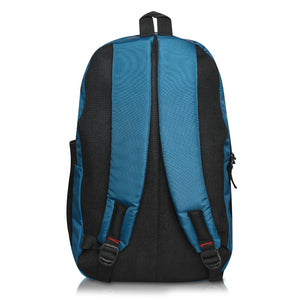 Unisex Casual Backpack School College & Travelling Use with 5 Compartments Bottle and Front Pocket - 25L ( Blue)