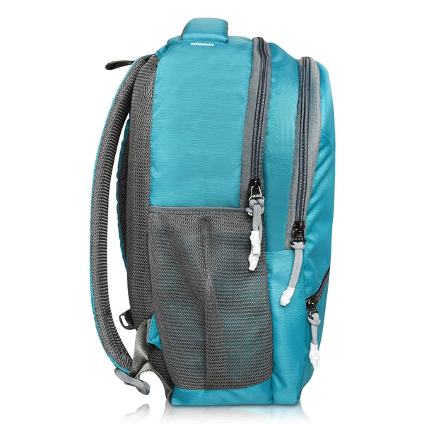 Unisex Casual Backpack School College & Travelling Use with 3 Compartments Bottle and Front Pocket - 20L ( Sky Blue)
