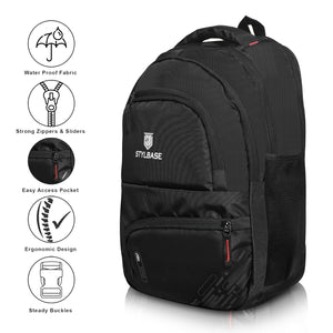 Stylbase 27L School Bag for Boys | Premium Polyester Backpack Bags for Women & Men | 5 Compartments Lightweight & Water Resistant | Stylish College Bag for Girls & Backpack for Travelling
