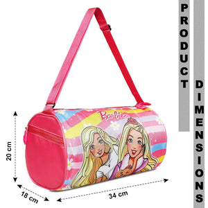 Kids Duffle Travel Bag for Travelling, Dance, Swimming, Picnic, Sports, Traveling Bag for Boys & Girls (Barbie)