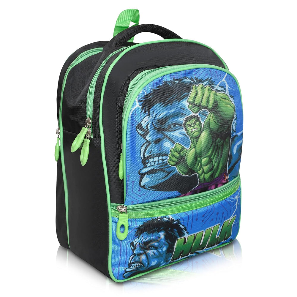 Printed School Bag for Kids | Kids Bag Ideal for UKG, Nursery and Class 2 (Age 5-7 years) | 18L (Hulk)