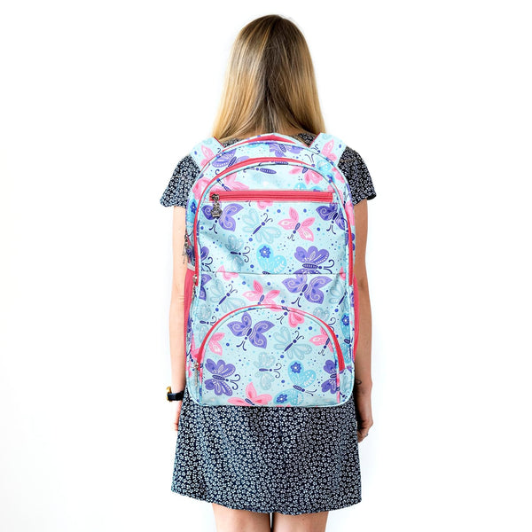 Stylbase Multi Printed Waterproof Bag Ideal For Tuition College Backpack School Bag For Girls 12 years Stylish and Trendy bag for girls 18 Inch Pink