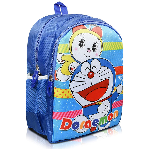 Printed Bag For Kids Kinder Garden | Nursery Stylish and Trendy Print - 14 Inches | 18L RED Doraemon