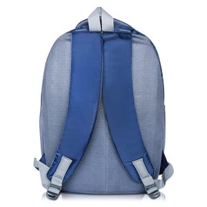 Unisex Casual Backpack School College & Travelling Use with 3 Compartments Bottle and Front Pocket - 20L  ( Blue)