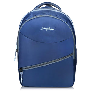 Unisex Casual Backpack School College & Travelling Use with 3 Compartments Bottle and Front Pocket - 20L  ( Blue)