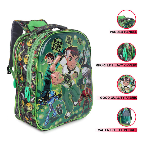 3D Cartoon Sheet School Bag | Waterproof Backpack Ideal For Kids age 5-7 years | UKG, Nursery and 1st Class 15L (Ben-10)