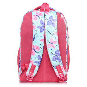 Stylbase Multi Printed Waterproof Bag Ideal For Tuition College Backpack School Bag For Girls 12 years Stylish and Trendy bag for girls 18 Inch Pink