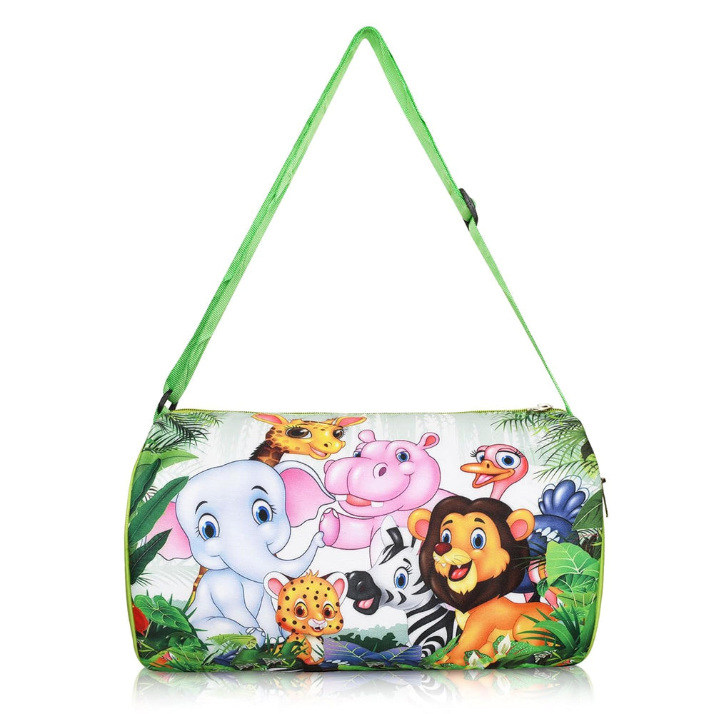 Kids Duffle Travel Bag for Travelling, Dance, Swimming, Picnic, Sports, Traveling Bag for Boys & Girls (Jungle)