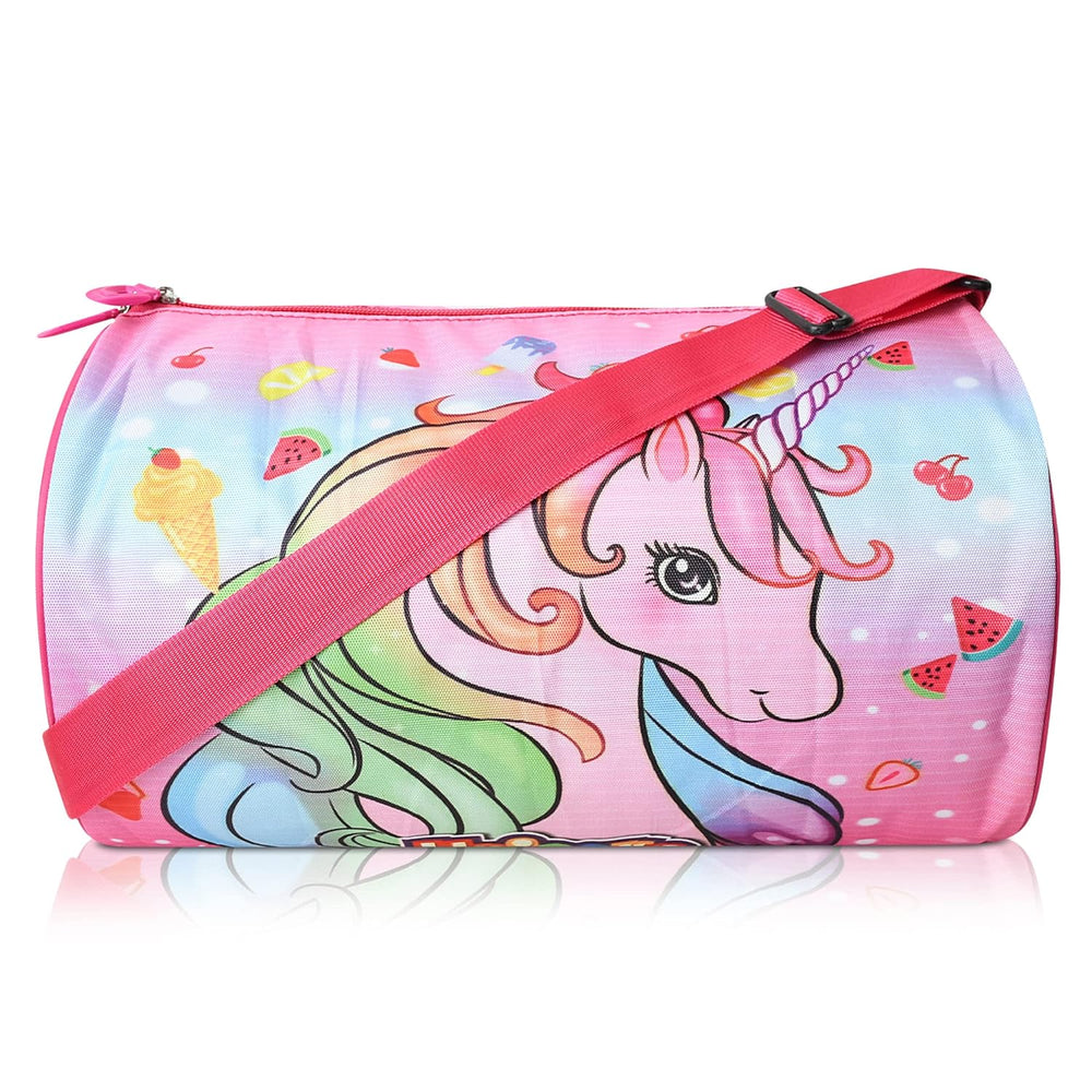 Kids Duffle Travel Bag for Travelling, Dance, Swimming, Picnic, Sports, Traveling Bag for Boys & Girls (Unicorn)