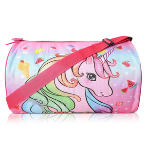 Kids Duffle Travel Bag for Travelling, Dance, Swimming, Picnic, Sports, Traveling Bag for Boys & Girls (Unicorn)