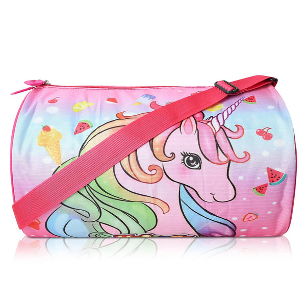 Kids Duffle Travel Bag for Travelling, Dance, Swimming, Picnic, Sports, Traveling Bag for Boys & Girls (Unicorn)