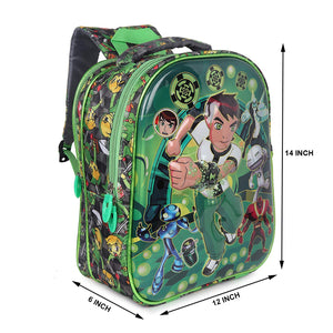 3D Cartoon Sheet School Bag | Waterproof Backpack Ideal For Kids age 5-7 years | UKG, Nursery and 1st Class 15L (Ben-10)