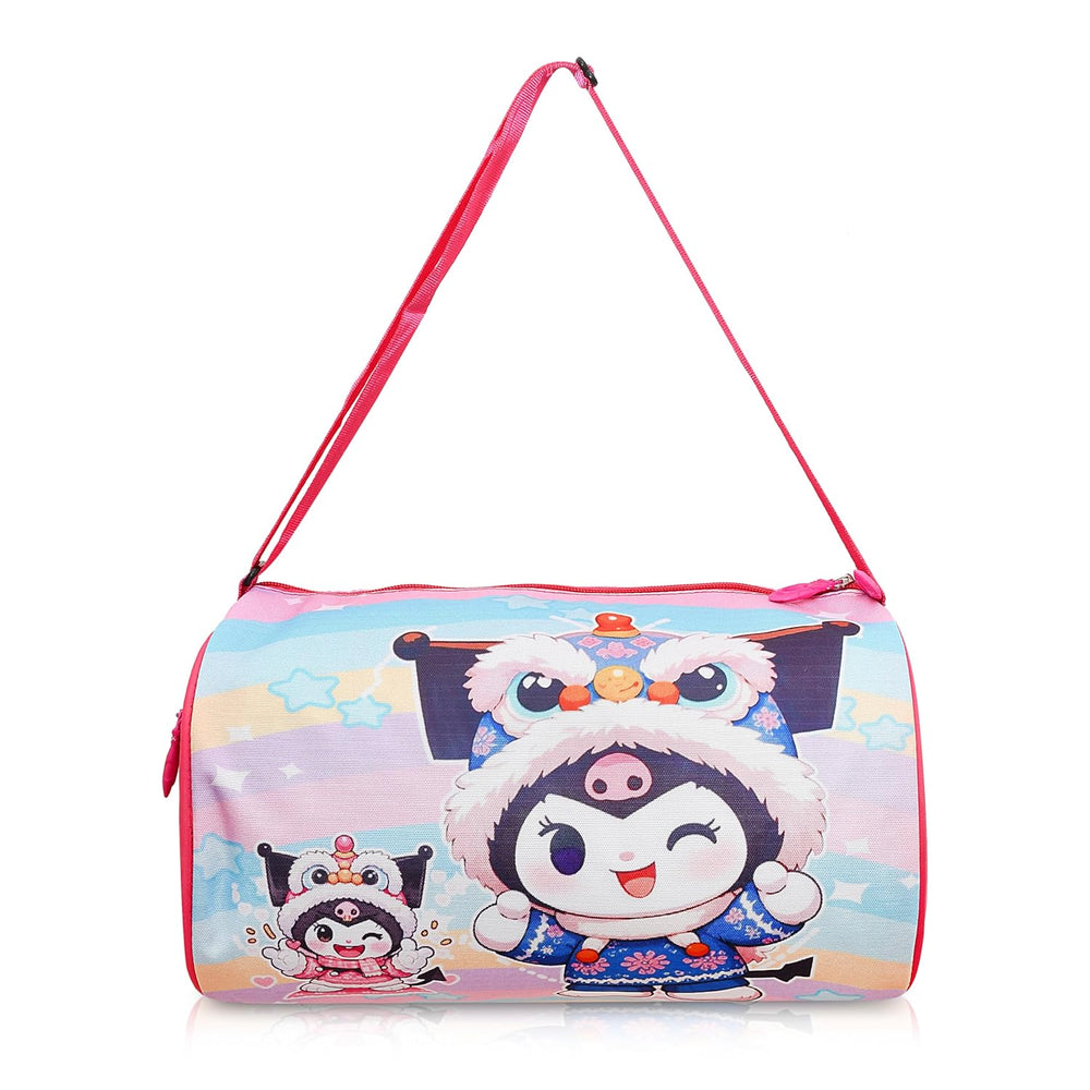 Kids Duffle Travel Bag for Travelling, Dance, Swimming, Picnic, Sports, Traveling Bag for Boys & Girls ( Kuromi)