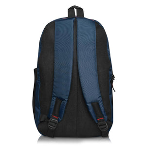Unisex Casual Backpack School College & Travelling Use with 5 Compartments Bottle and Front Pocket - 25L ( Navy Blue)