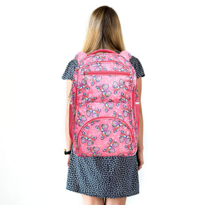 Stylbase Multi Printed Waterproof Bag Ideal For Tuition College Backpack School Bag For Girls 12 years Stylish and Trendy bag for girls 18 Inch Pink