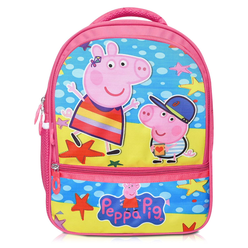 Printed School Bag for Kids | Kids Bag Ideal for UKG, Nursery and Class 2 (Age 5-7 years) | 18L (Peppa-Pig)