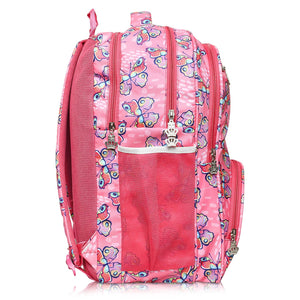 Stylbase Multi Printed Waterproof Bag Ideal For Tuition College Backpack School Bag For Girls 12 years Stylish and Trendy bag for girls 18 Inch Pink