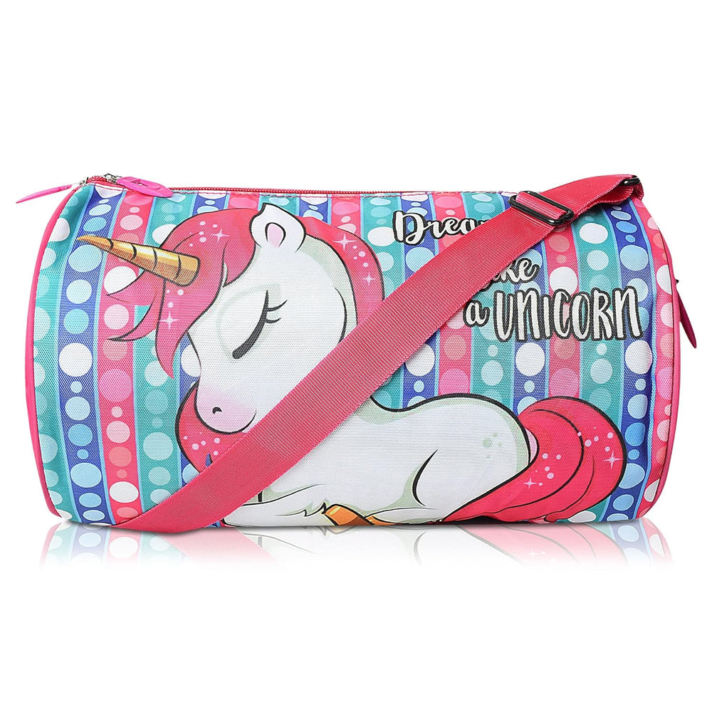Kids Duffle Travel Bag for Travelling, Dance, Swimming, Picnic, Sports, Traveling Bag for Boys & Girls (Unicorn)
