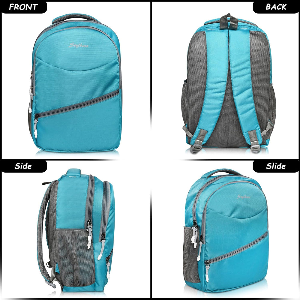 Unisex Casual Backpack School College & Travelling Use with 3 Compartments Bottle and Front Pocket - 20L ( Sky Blue)