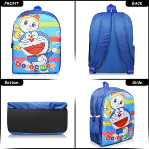 Printed Bag For Kids Kinder Garden | Nursery Stylish and Trendy Print - 14 Inches | 18L RED Doraemon