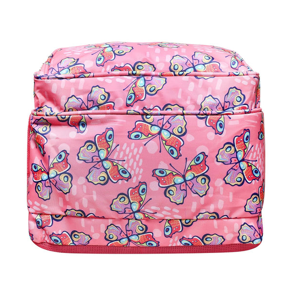 Stylbase Multi Printed Waterproof Bag Ideal For Tuition College Backpack School Bag For Girls 12 years Stylish and Trendy bag for girls 18 Inch Pink