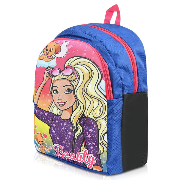 Printed Bag For Kids Kinder Garden | Nursery Stylish and Trendy Print - 14 Inches | 18L RED Beauty Girl