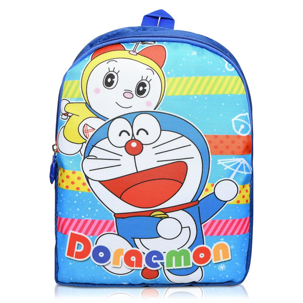 Printed Bag For Kids Kinder Garden | Nursery Stylish and Trendy Print - 14 Inches | 18L RED Doraemon