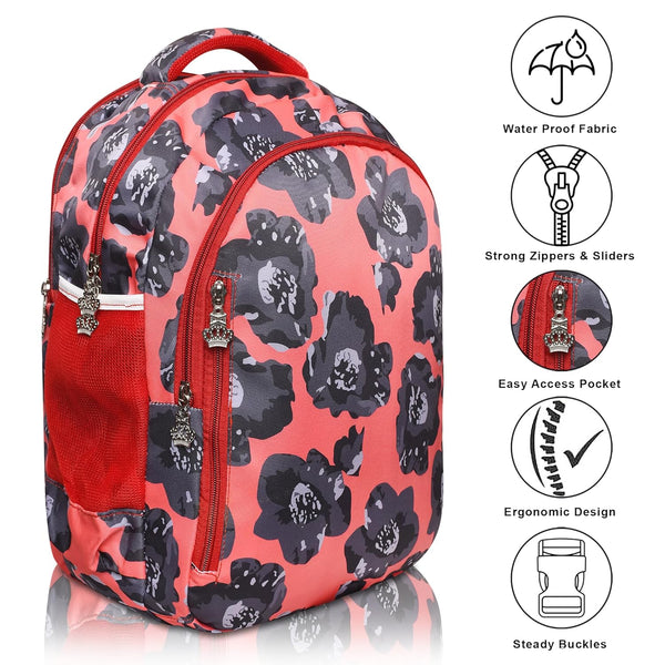 Stylbase 20L School Bag for Boys | Premium Polyester Backpack Bags for Women & Men | 3 Compartments Lightweight & Water Resistant | Stylish College Bag for Girls & Backpack for Travelling
