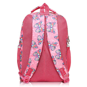 Stylbase Multi Printed Waterproof Bag Ideal For Tuition College Backpack School Bag For Girls 12 years Stylish and Trendy bag for girls 18 Inch Pink