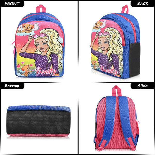 Printed Bag For Kids Kinder Garden | Nursery Stylish and Trendy Print - 14 Inches | 18L RED Beauty Girl