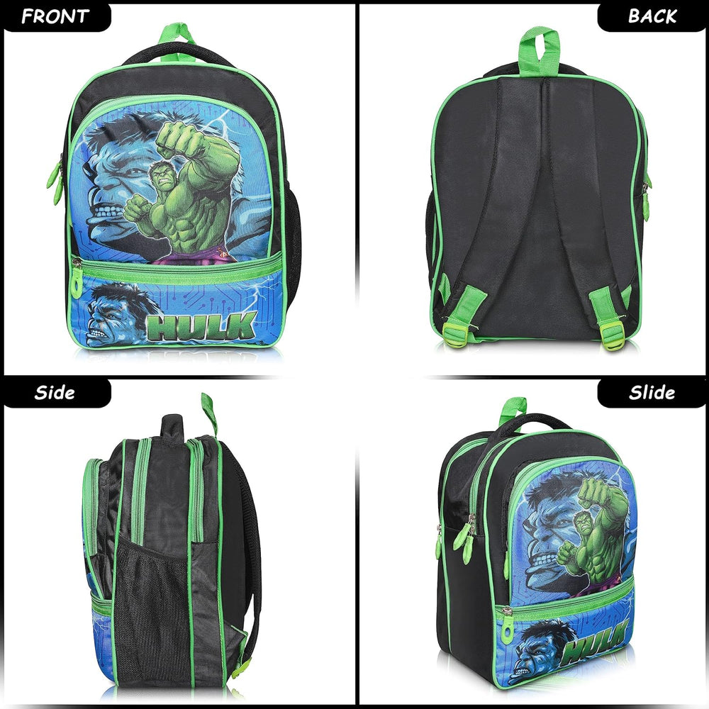 Printed School Bag for Kids | Kids Bag Ideal for UKG, Nursery and Class 2 (Age 5-7 years) | 18L (Hulk)